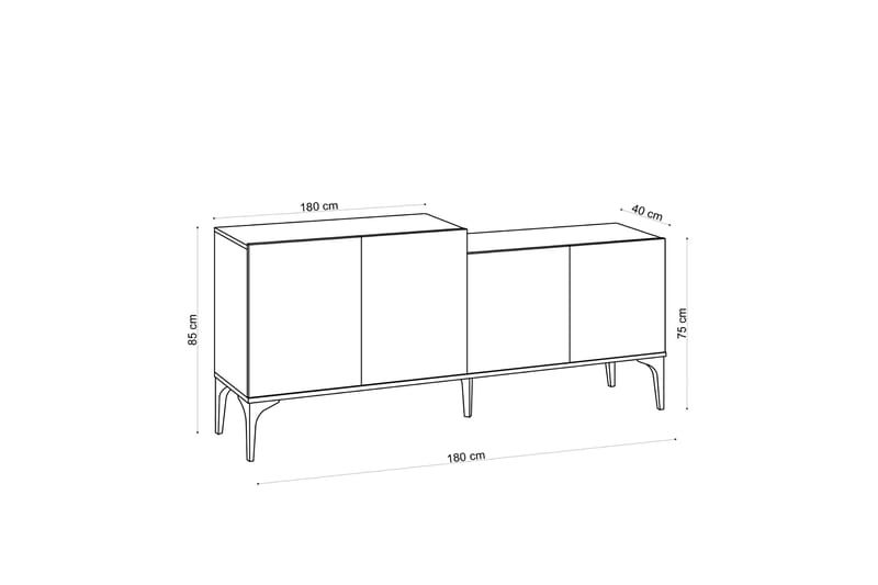Cottos Konsolbord 180 cm - Natur - Møbler - Borde - Aflastningsbord - Konsolbord & sidebord