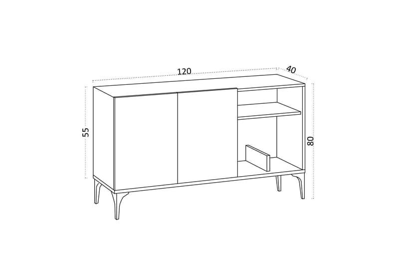 Desgrar Konsolbord 120x80 cm - Blå - Entrébord - Konsolbord & sidebord