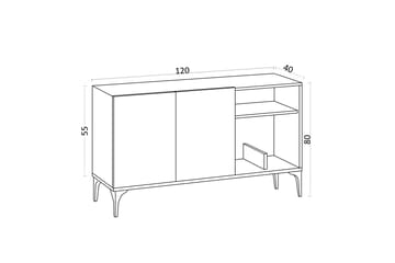 Desgrar Konsolbord 120x80 cm - Blå - Møbler - Borde - Aflastningsbord - Konsolbord & sidebord