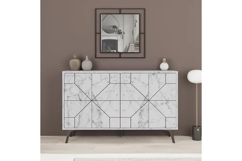 Desgrar Konsolbord 123x62,4 cm - Hvid - Møbler - Borde - Aflastningsbord - Konsolbord & sidebord