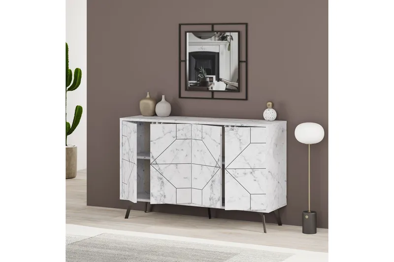 Desgrar Konsolbord 123x62,4 cm - Hvid - Møbler - Borde - Aflastningsbord - Konsolbord & sidebord