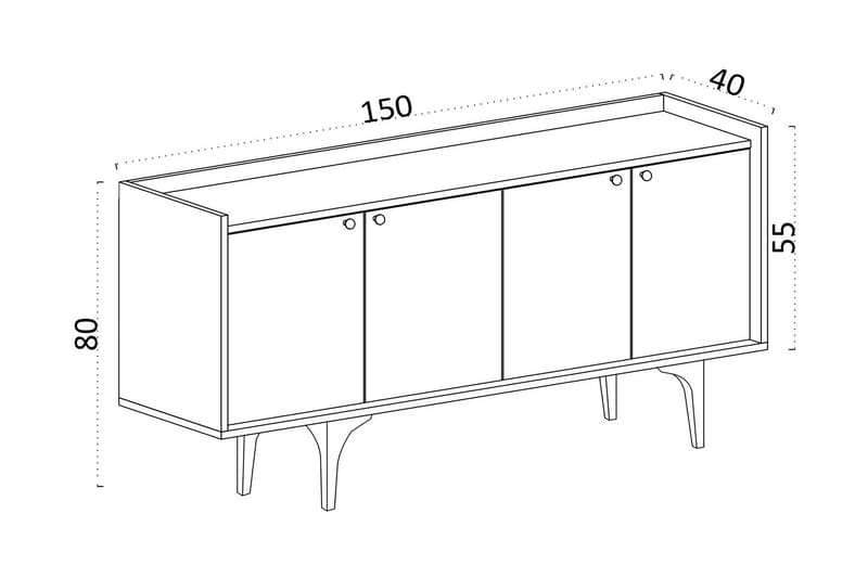 Desgrar Konsolbord 150x80 cm - Blå - Entrébord - Konsolbord & sidebord