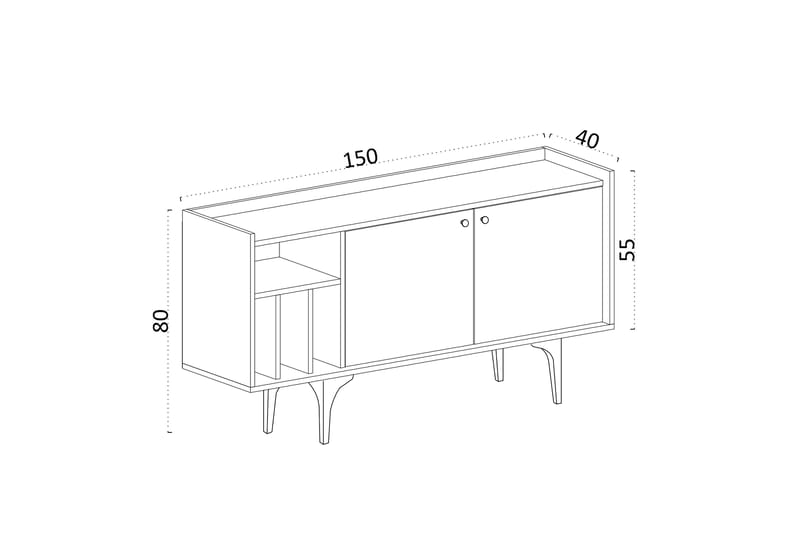 Desgrar Konsolbord 150x80 cm - Hvid - Møbler - Borde - Aflastningsbord - Konsolbord & sidebord
