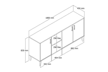 Desgrar konsolbord 180x80 cm - Møbler - Borde - Aflastningsbord - Konsolbord & sidebord