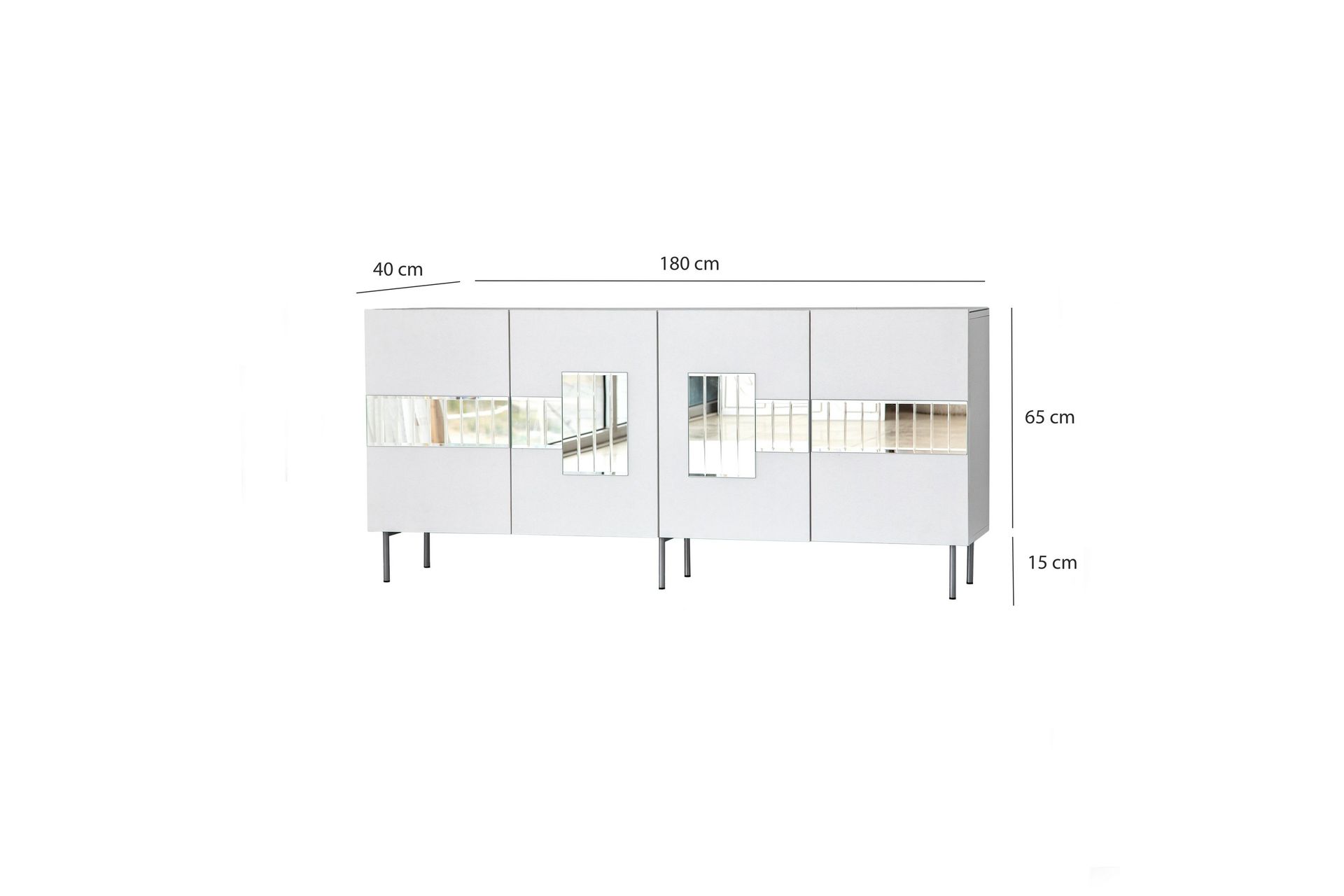 Djarhint Konsolbord 180 cm - Hvid - Møbler - Borde - Aflastningsbord - Konsolbord & sidebord