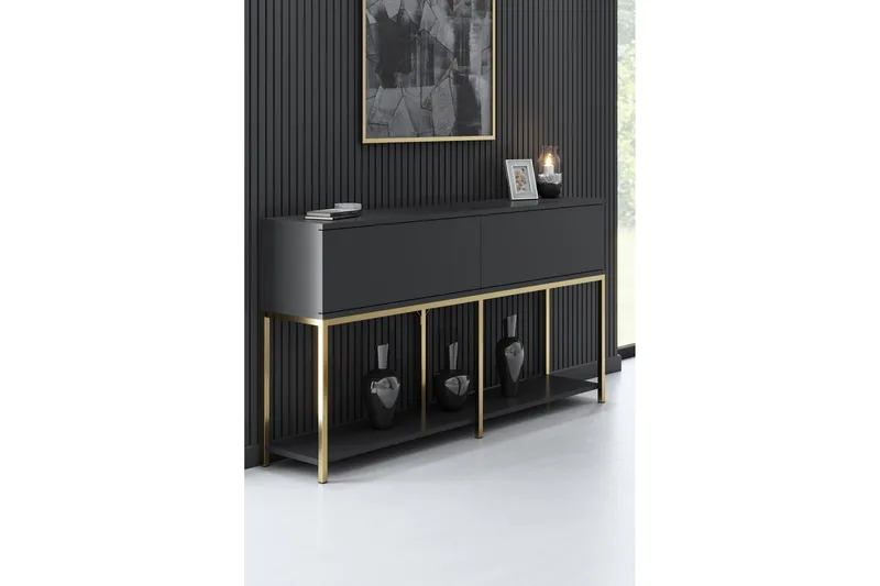 Dorlord Konsolbord 150 cm, Grå/Guld