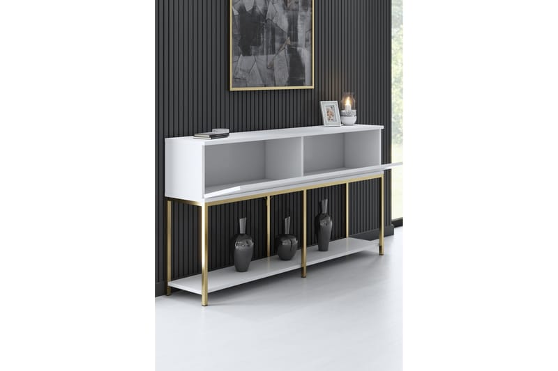 Dorlord Konsolbord 150 cm - Vit/Guld - Møbler - Borde - Aflastningsbord - Konsolbord & sidebord