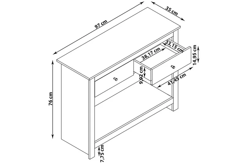Konsolbord Emerald - Møbler - Borde - Aflastningsbord - Entrébord