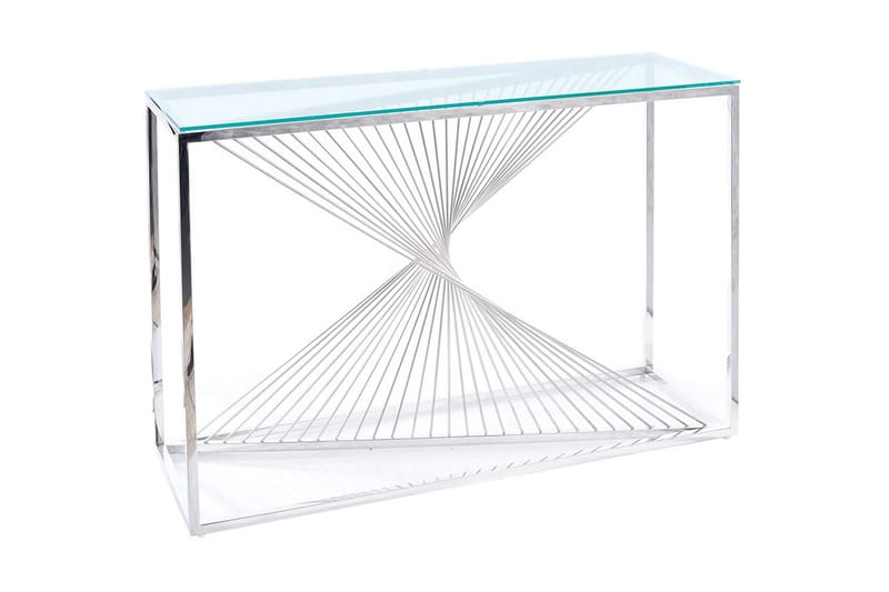 Flamo Konsolbord 120 cm - Transparent Glas/Sølv - Entrébord - Konsolbord & sidebord