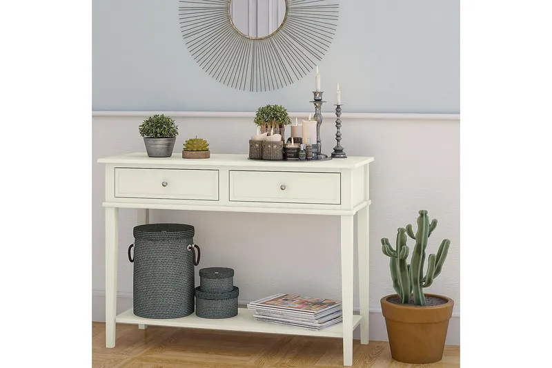 Franklin Konsolbord 104 cm Hvid - Dorel Home - Møbler - Borde - Aflastningsbord - Konsolbord & sidebord
