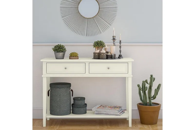 Franklin Konsolbord 104 cm Hvid - Dorel Home - Møbler - Borde - Aflastningsbord - Konsolbord & sidebord