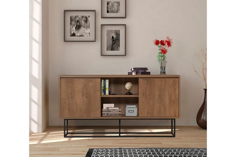 Gawlow Konsolbord 140 cm - Mørkebrun / sort - Møbler - Borde - Aflastningsbord - Konsolbord & sidebord