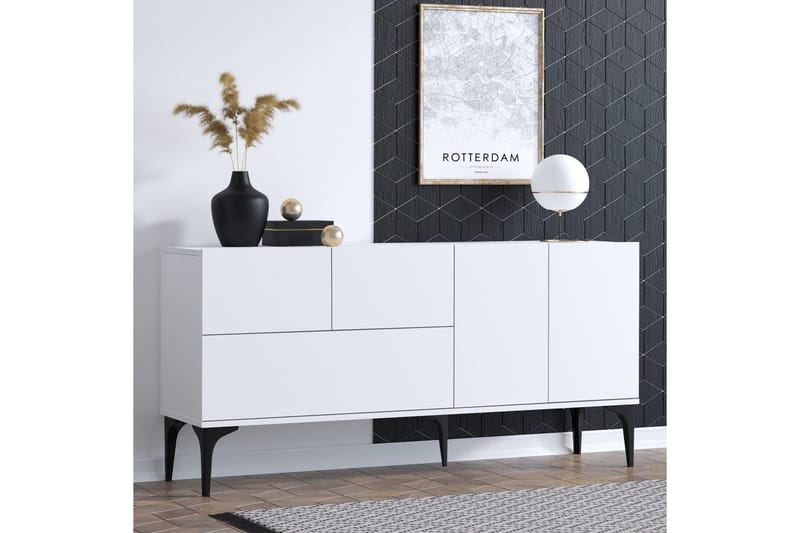 Glise Konsolbord 150 cm - Sort/Hvid - Opbevaring - Opbevaringsmøbler - Skænke & sideboards