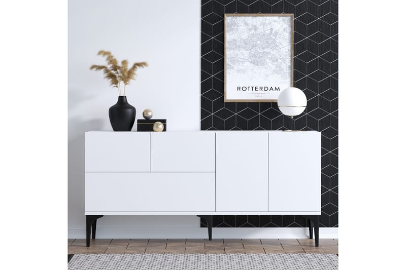 Glise Konsolbord 150 cm - Sort/Hvid - Møbler - Borde - Aflastningsbord - Konsolbord & sidebord