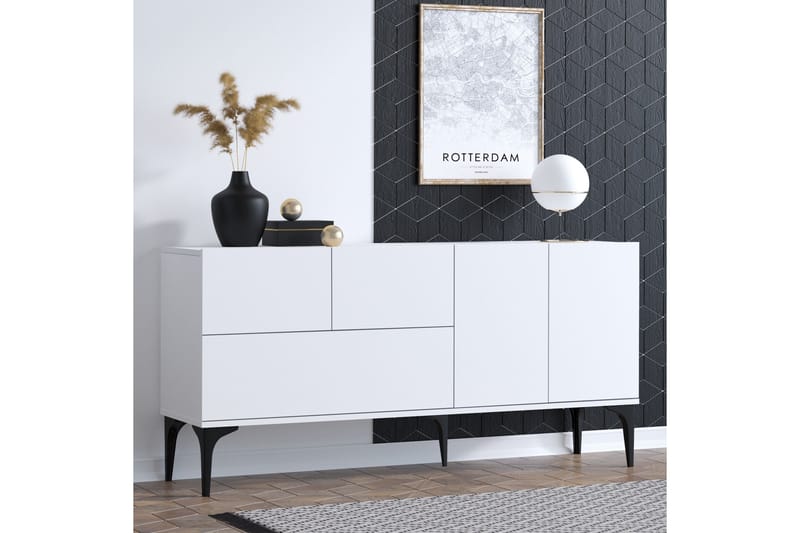 Glise Konsolbord 150 cm - Sort/Hvid - Møbler - Borde - Aflastningsbord - Konsolbord & sidebord