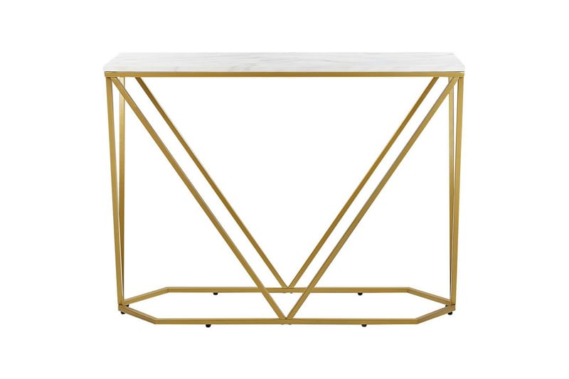 Konsolbord Hazen Hvid, guld - Hvid, guld - Møbler - Borde - Aflastningsbord - Entrébord