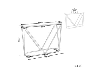 Konsolbord Hazen Hvid, guld - Hvid, guld - Møbler - Borde - Aflastningsbord - Entrébord