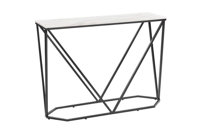 Konsolbord Hazen Hvid, Sort - Hvid, Sort - Møbler - Borde - Aflastningsbord - Entrébord