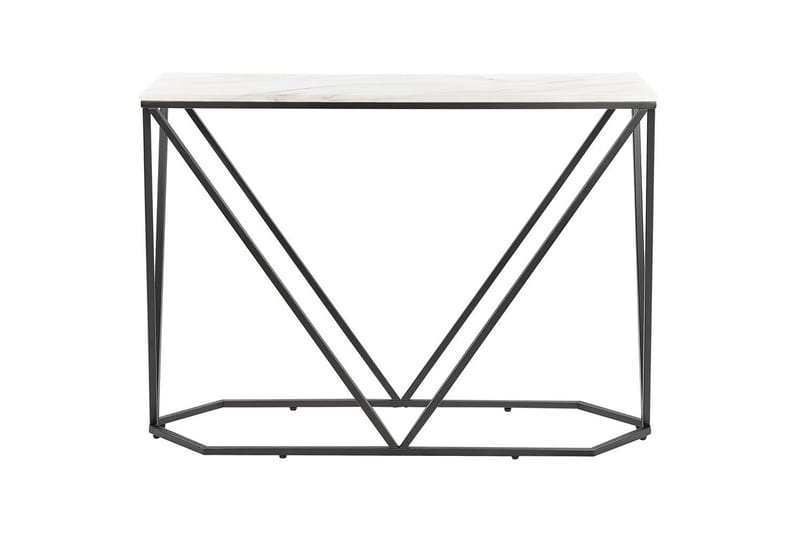 Konsolbord Hazen Hvid, Sort - Hvid, Sort - Møbler - Borde - Aflastningsbord - Entrébord