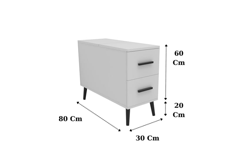 Island Skænk 30 cm - Hvid - Møbler - Borde - Aflastningsbord - Konsolbord & sidebord