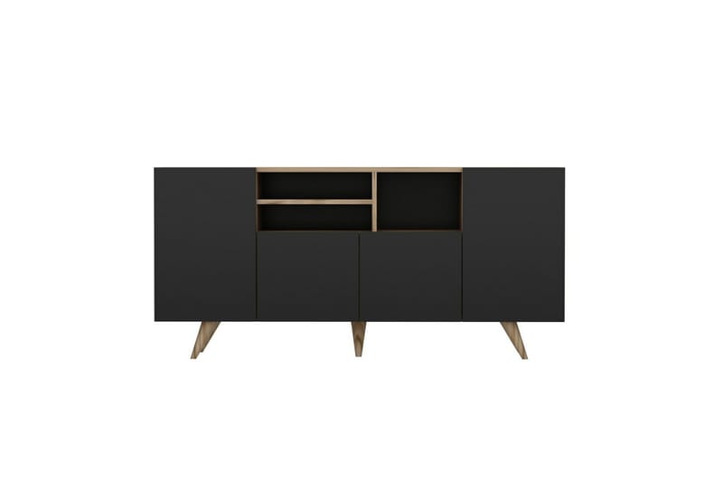 Kagithane Konsolbord 160 cm - Valnød finér/Sort - Møbler - Borde - Aflastningsbord - Konsolbord & sidebord