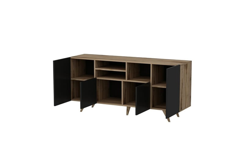 Kagithane Konsolbord 160 cm - Valnød finér/Sort - Møbler - Borde - Aflastningsbord - Konsolbord & sidebord