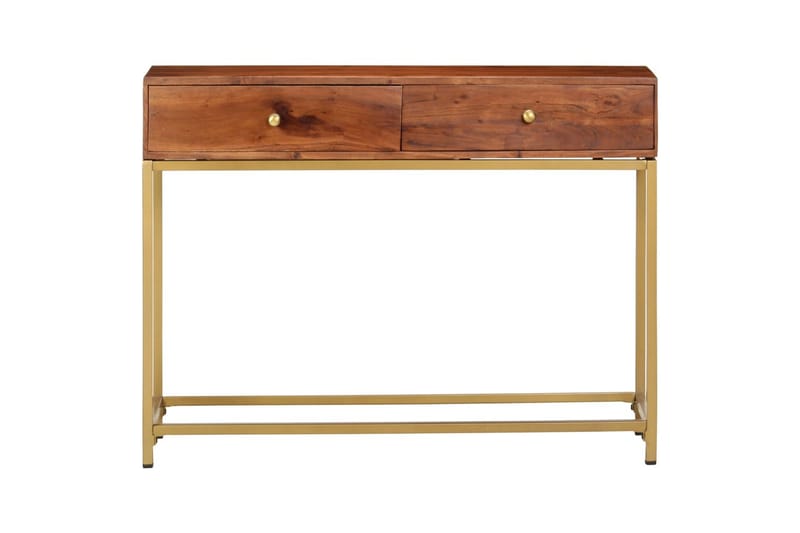 Konsolbord 100 X 50 X 76 Cm Massivt Akacietræ - Brun - Møbler - Borde - Aflastningsbord - Konsolbord & sidebord