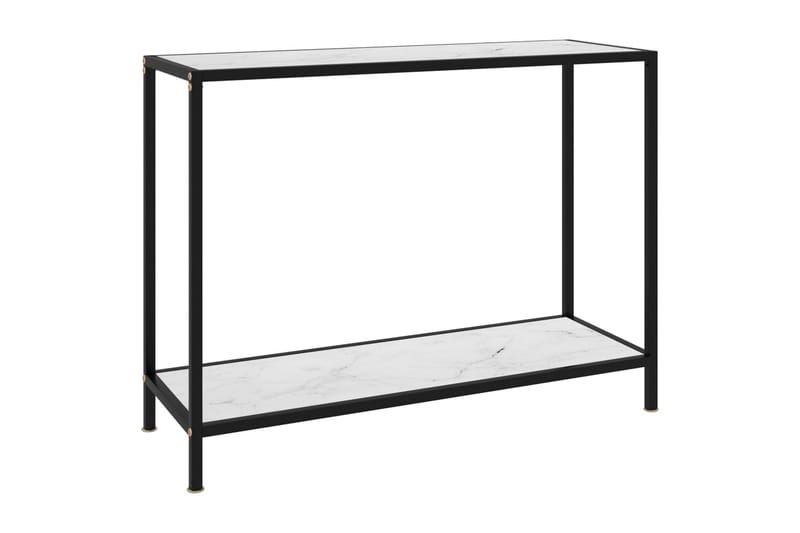 Konsolbord 100x35x75 cm hærdet glas hvid - Hvid - Entrébord - Konsolbord & sidebord