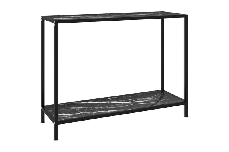 Konsolbord 100x35x75 cm hærdet glas sort - Sort - Entrébord - Konsolbord & sidebord