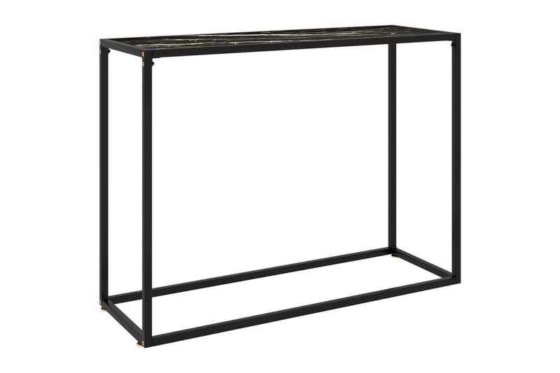 konsolbord 100x35x75 cm hærdet glas sort - Sort - Møbler - Borde - Aflastningsbord - Konsolbord & sidebord