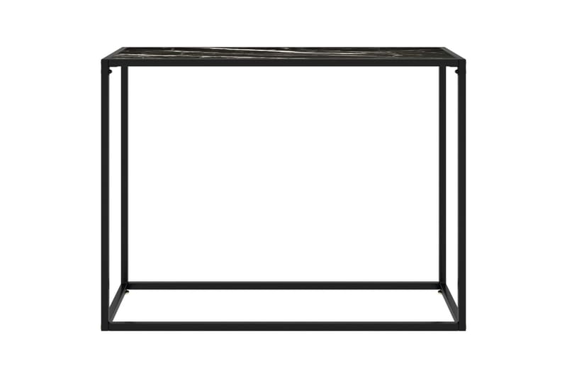 konsolbord 100x35x75 cm hærdet glas sort - Sort - Møbler - Borde - Aflastningsbord - Konsolbord & sidebord