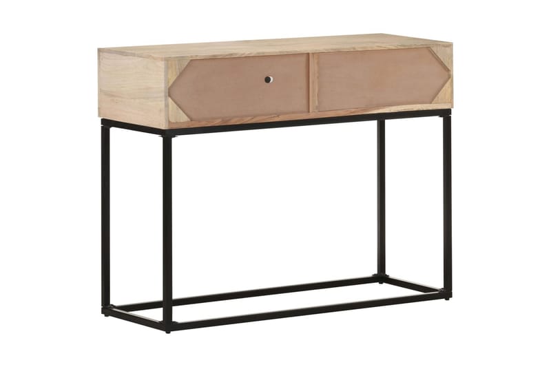 Konsolbord 100x35x76 cm massivt Mangotræ og Naturlig Rørflet - Møbler - Borde - Aflastningsbord - Konsolbord & sidebord