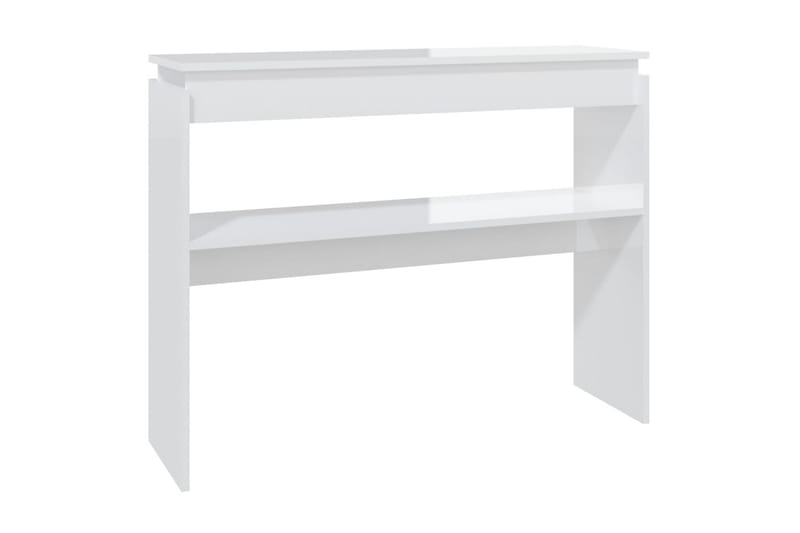 konsolbord 102x30x80 cm spånplade hvid højglans - Hvid - Møbler - Borde - Aflastningsbord - Konsolbord & sidebord