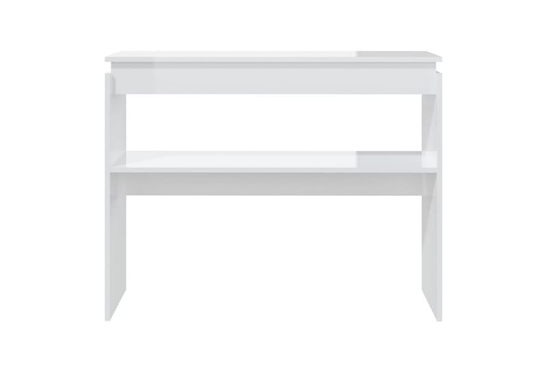 konsolbord 102x30x80 cm spånplade hvid højglans - Hvid - Entrébord - Konsolbord & sidebord