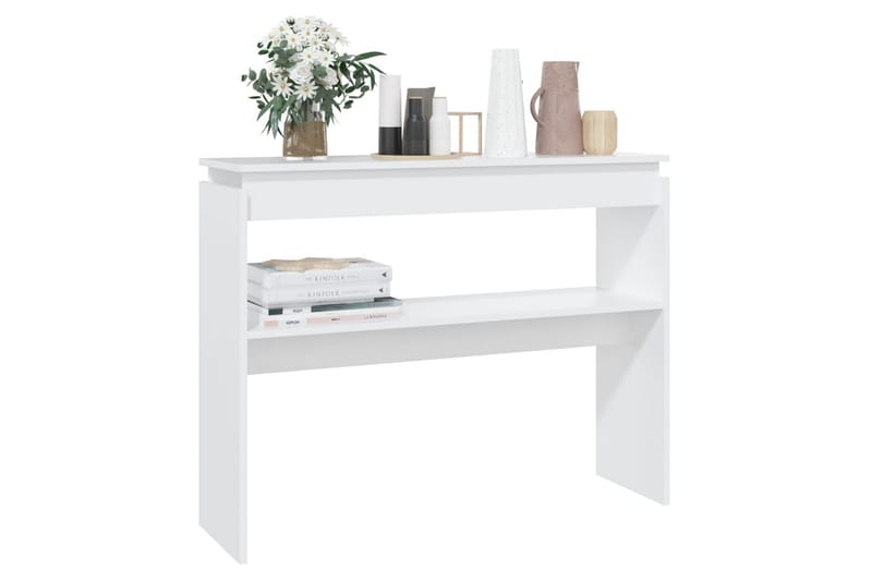 konsolbord 102x30x80 cm spånplade hvid - Hvid - Møbler - Borde - Aflastningsbord - Konsolbord & sidebord