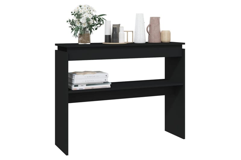 konsolbord 102x30x80 cm spånplade sort - Sort - Møbler - Borde - Aflastningsbord - Konsolbord & sidebord