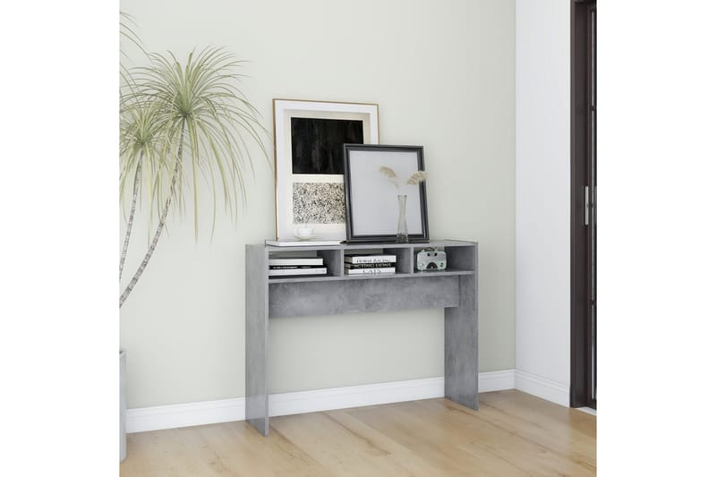 konsolbord 105x30x80 cm spånplade betongrå - Grå - Entrébord - Konsolbord & sidebord