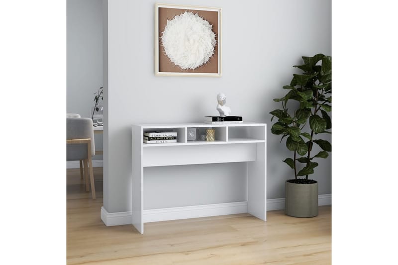 konsolbord 105x30x80 cm spånplade hvid - Hvid - Møbler - Borde - Aflastningsbord - Konsolbord & sidebord