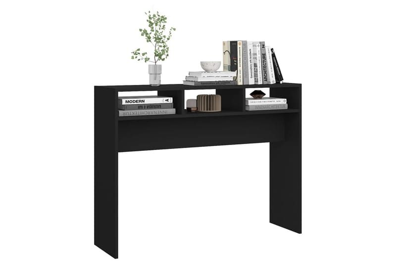 konsolbord 105x30x80 cm spånplade sort - Sort - Møbler - Borde - Aflastningsbord - Konsolbord & sidebord