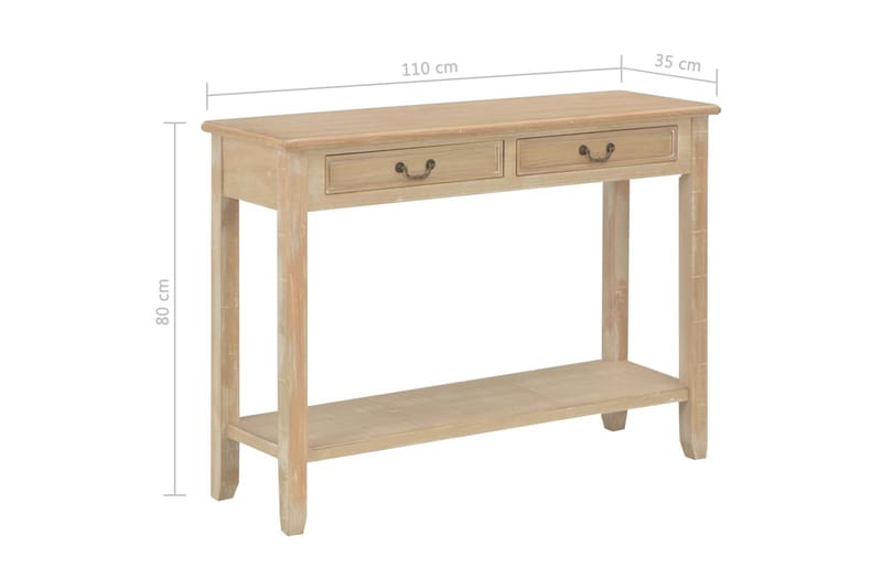 Konsolbord 110 X 35 X 80 Cm Træ - Brun - Møbler - Borde - Aflastningsbord - Konsolbord & sidebord