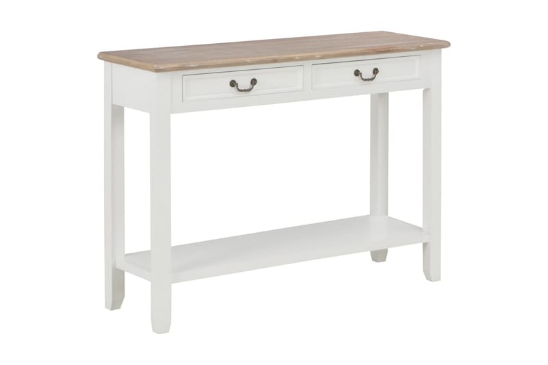 Konsolbord 110 X 35 X 80 Cm Træ Hvid - Hvid - Møbler - Borde - Aflastningsbord - Konsolbord & sidebord