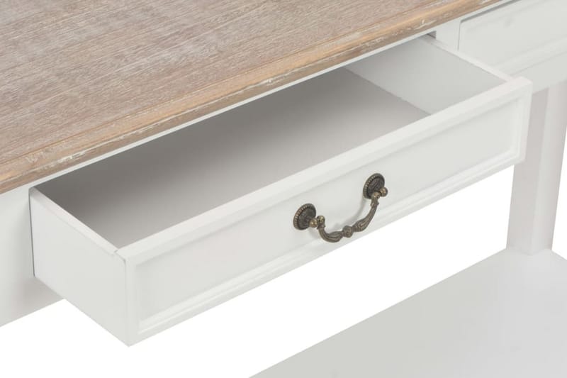 Konsolbord 110 X 35 X 80 Cm Træ Hvid - Hvid - Møbler - Borde - Aflastningsbord - Konsolbord & sidebord