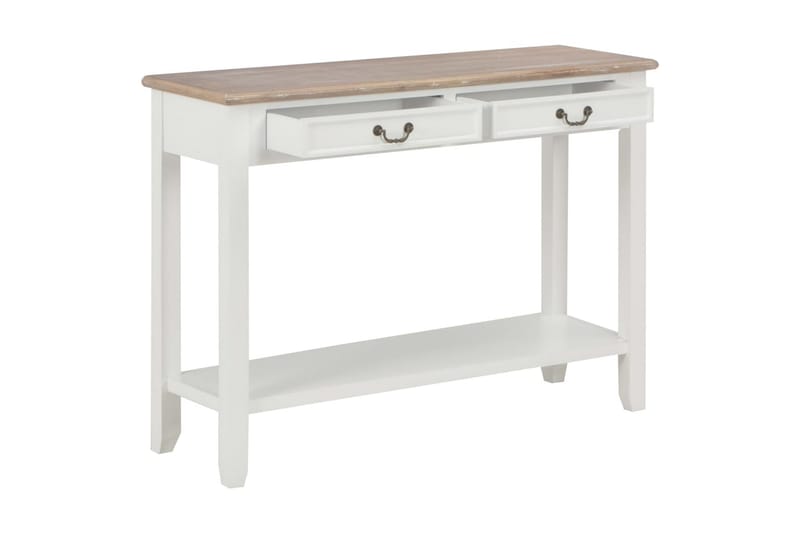 Konsolbord 110 X 35 X 80 Cm Træ Hvid - Hvid - Møbler - Borde - Aflastningsbord - Konsolbord & sidebord