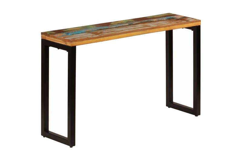 Konsolbord 120 X 35 X 76 Cm Massivt Genanvendt Træ Og Stål - Brun - Møbler - Borde - Aflastningsbord - Konsolbord & sidebord