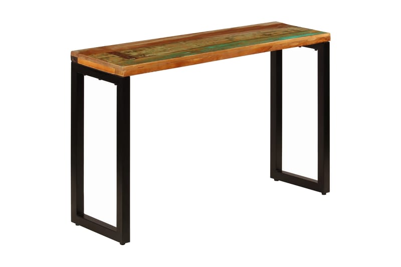 Konsolbord 120 X 35 X 76 Cm Massivt Genanvendt Træ Og Stål - Brun - Møbler - Borde - Aflastningsbord - Konsolbord & sidebord