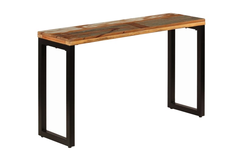 Konsolbord 120 X 35 X 76 Cm Massivt Genanvendt Træ Og Stål - Brun - Møbler - Borde - Aflastningsbord - Konsolbord & sidebord