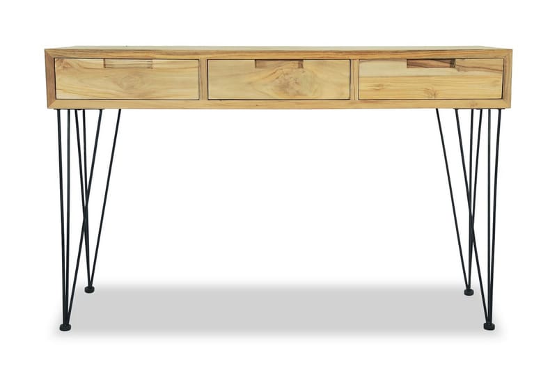 Konsolbord 120 X 35 X 76 Cm Massivt Teaktræ - Brun - Møbler - Borde - Aflastningsbord - Konsolbord & sidebord