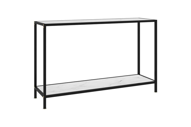 Konsolbord 120x35x75 cm hærdet glas hvid - Hvid - Entrébord - Konsolbord & sidebord