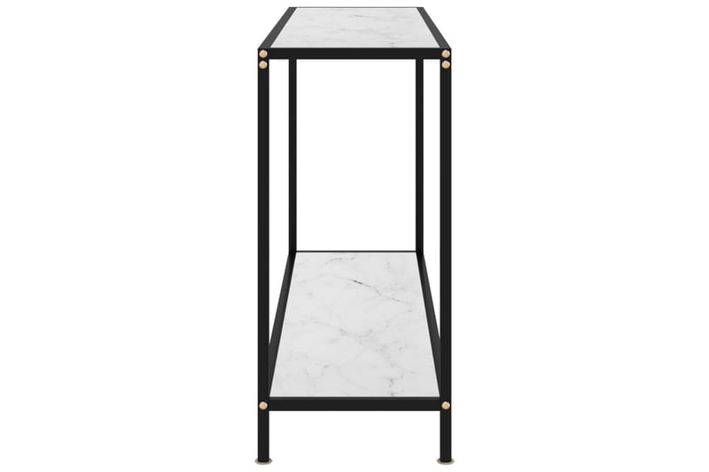 Konsolbord 120x35x75 cm hærdet glas hvid - Hvid - Entrébord - Konsolbord & sidebord