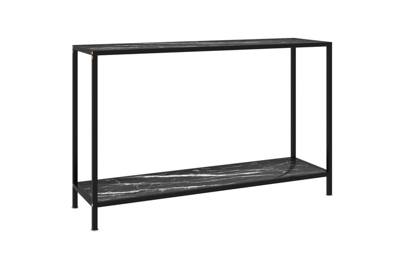 Konsolbord 120x35x75 cm hærdet glas sort - Sort - Møbler - Borde - Aflastningsbord - Konsolbord & sidebord